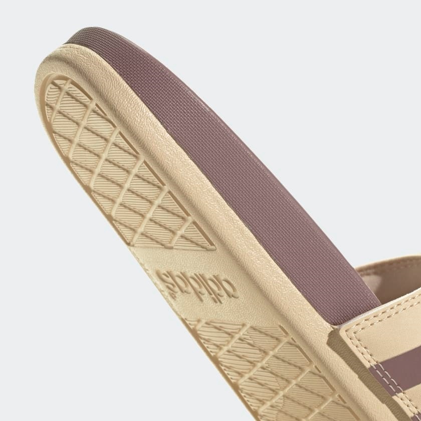 Dép quai ngang siêu nhẹ, êm adidas ADILETTE COMFORT SLIDES size 37, tím & cát