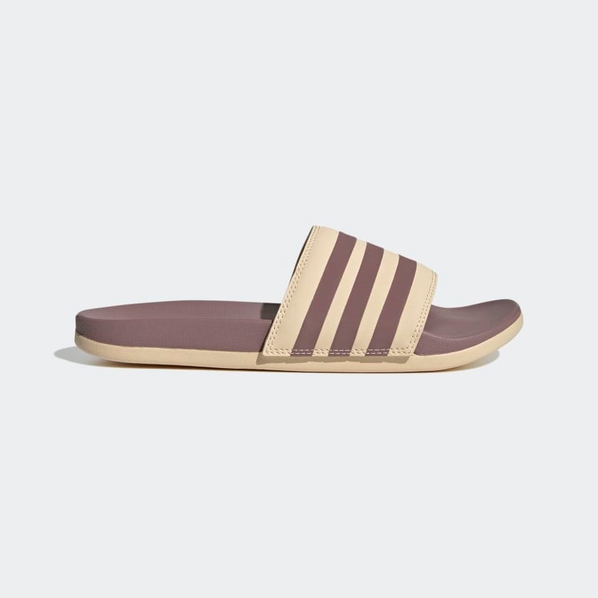 Dép quai ngang siêu nhẹ, êm adidas ADILETTE COMFORT SLIDES size 37, tím & cát