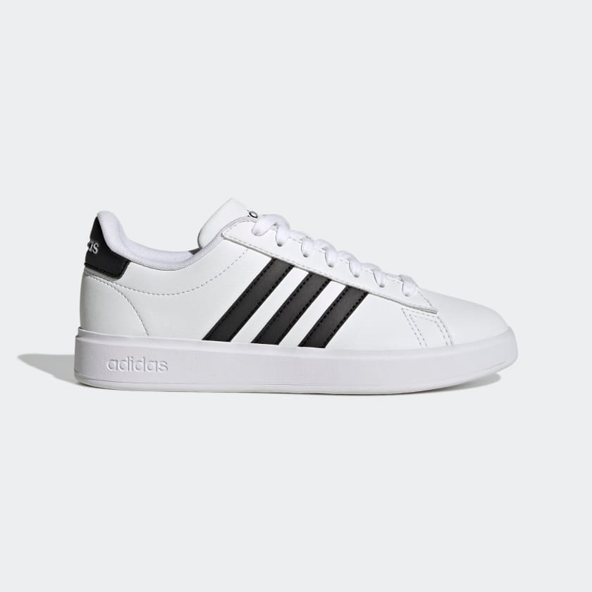 Giày sneaker kiểu dáng cổ điển Adidas GRAND COURT CLOUDFOAM màu trắng size 36,2/3