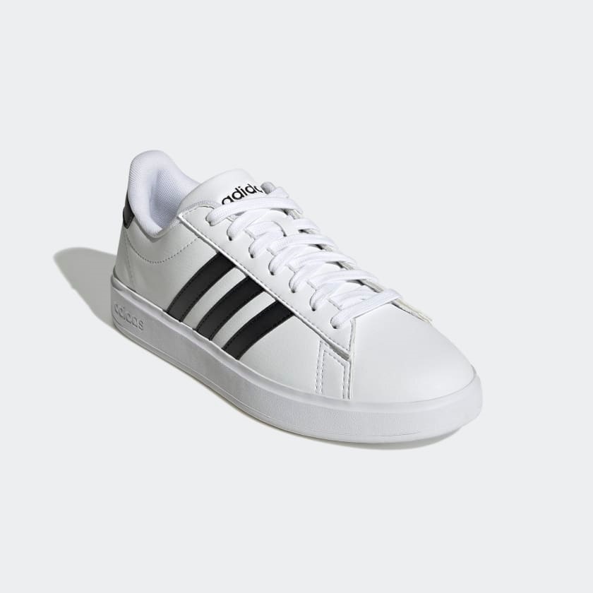 Giày sneaker kiểu dáng cổ điển Adidas GRAND COURT CLOUDFOAM màu trắng size 36,2/3