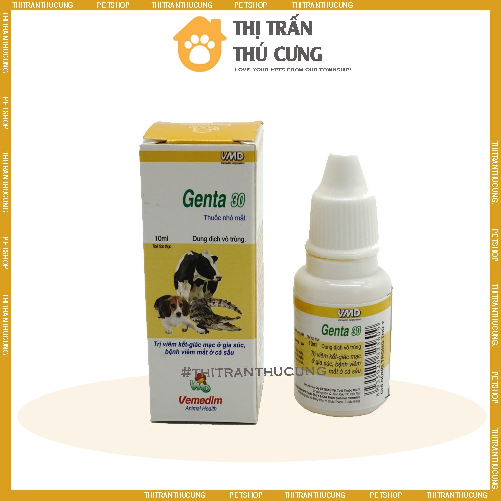 Vemedim Genta 30 - Dung dịch nhỏ mắt giảm viêm kết giác mạc Lọ 10ml