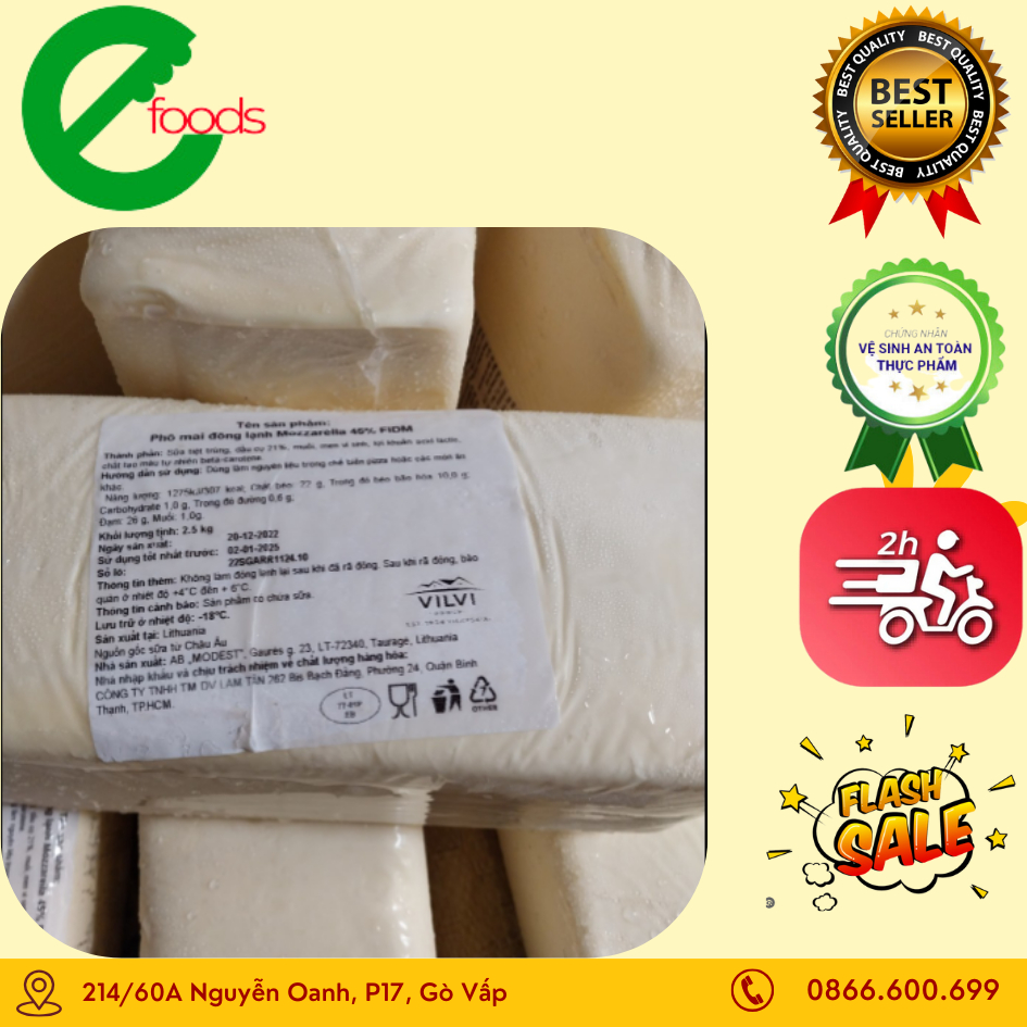 Phô Mai Khối 1KG - Chia Từ Khối 2,5KG