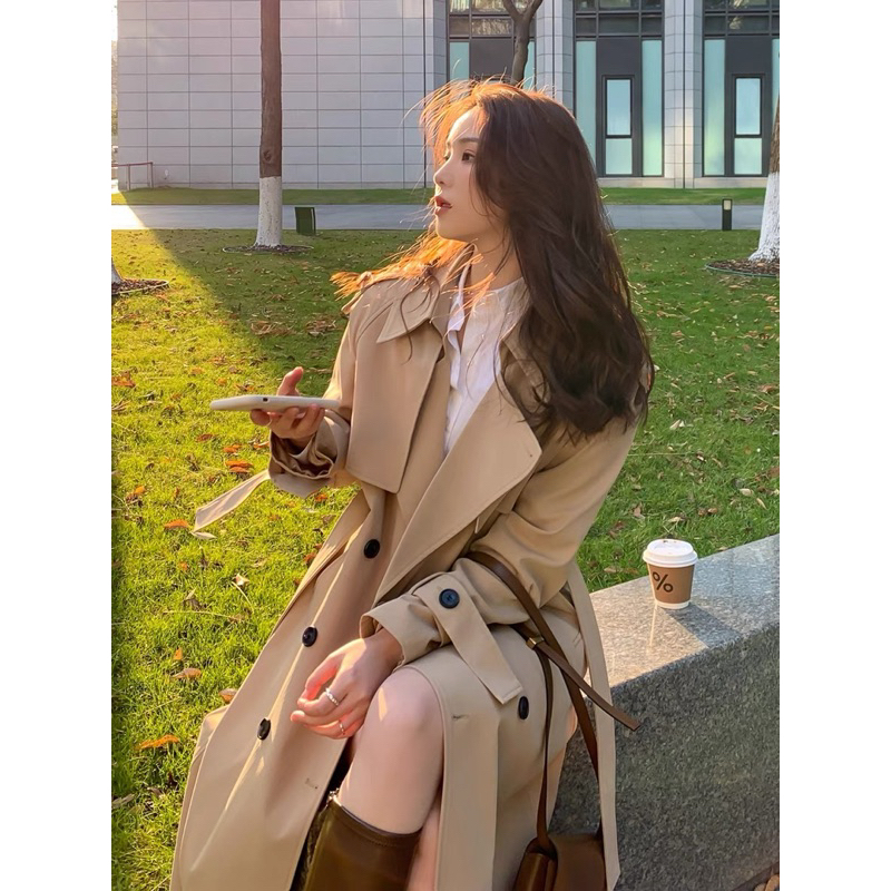 Áo Khoác Nữ Dáng Dài Thời Trang Phong Cách Hàn Quốc