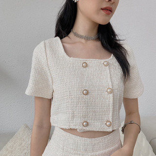 Set dạ cổ vuông cúc ngọc 229
