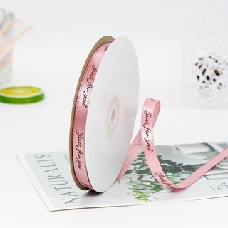Cuộn 36 Mét Ruy Băng Lụa In Chữ Bản 1cm Lụa Đẹp
