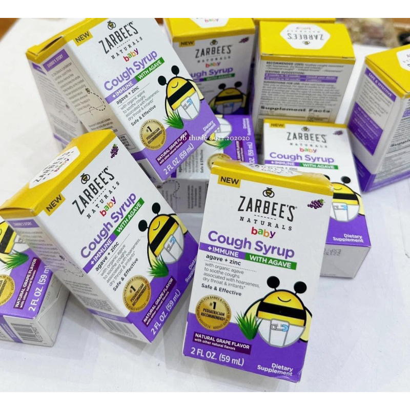 Siro ho Zarbee s Mỹ , mẫu mới có kẽm Immune ZinC giúp tăng đề kháng cho bé