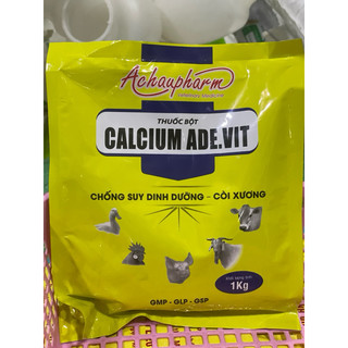 CALCIUM ADE VIT gói 1kg cung cấp vitamin ADE và canxi giúp cứng xương chống nứt móng,yếu chân, bại liệt