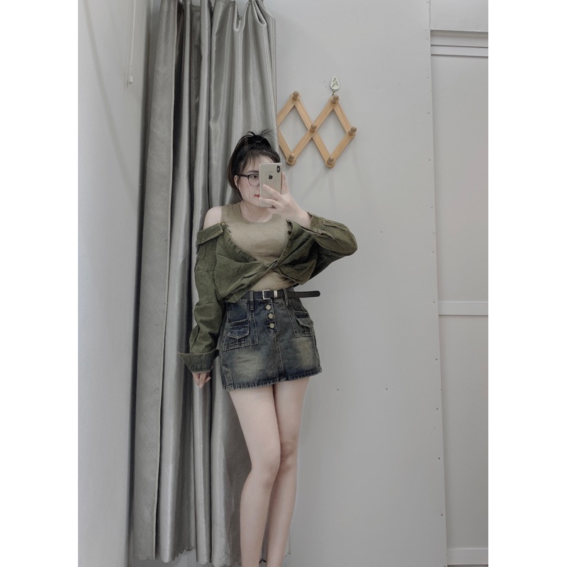 CHÂN VÁY JEAN 4 CÚC