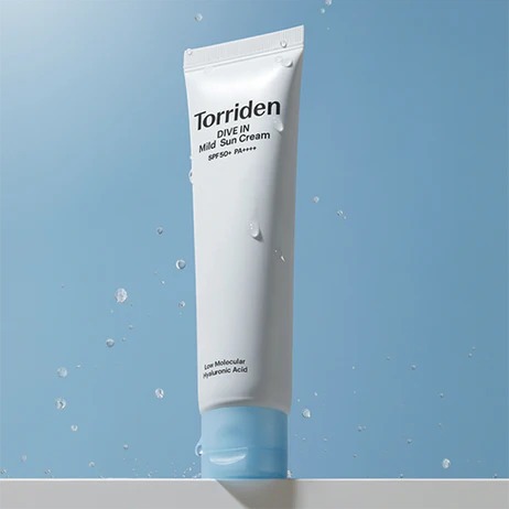 Kem chống nắng Torriden DIVE IN Mild Suncream 60ml SPF 50+ PA++ khoáng chất dịu nhẹ giúp nâng tông da tự nhiên