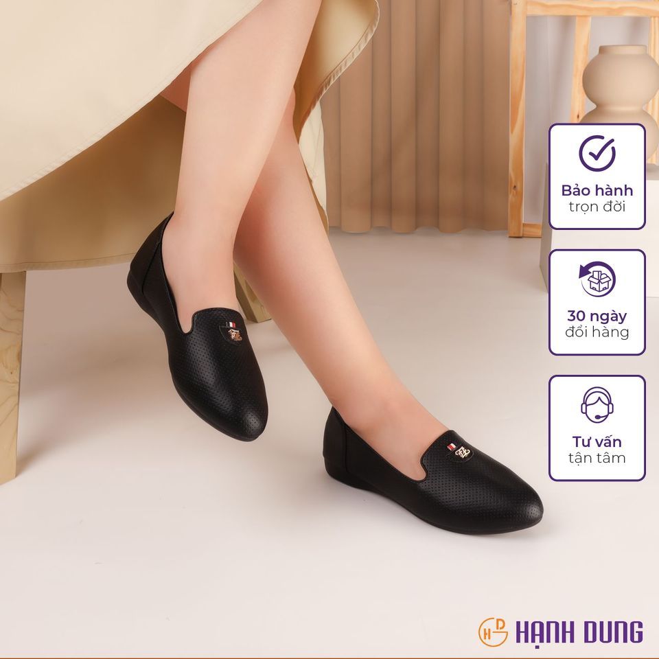 Giày Búp Bê Hạnh Dung HD27189BI ( Màu Kem - Đỏ - Đen - Trắng - Bò )