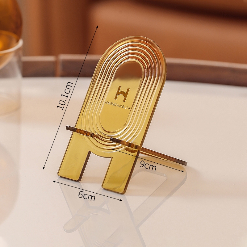 Giá đỡ điện thoại để bàn Acrylic trong suốt chữ H đơn giản tiện dụng 10.1x6x9cm