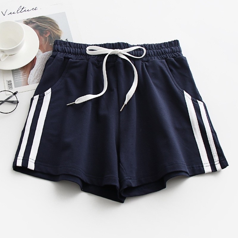 Quần đùi nữ chạy viền 2 bên hông thun cotton mềm mịn co giản 38kg-60kg