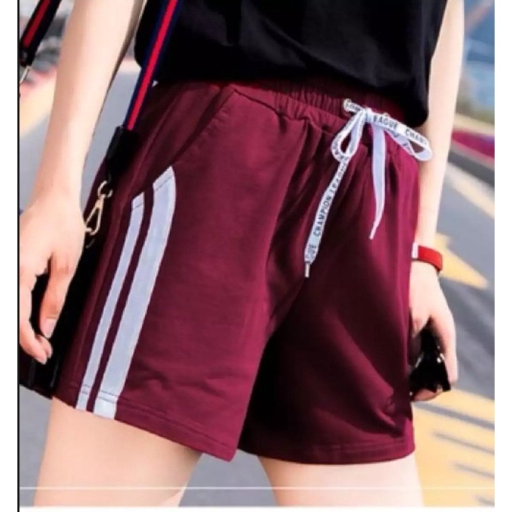 Quần đùi nữ chạy viền 2 bên hông thun cotton mềm mịn co giản 38kg-60kg