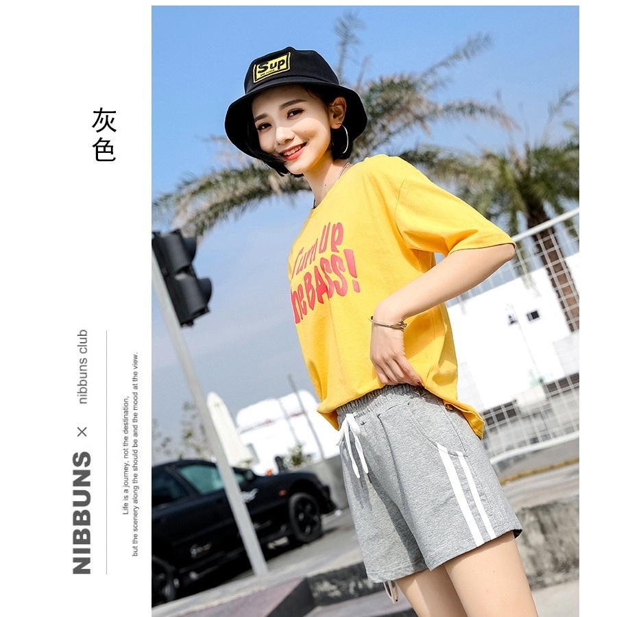 Quần đùi nữ chạy viền 2 bên hông thun cotton mềm mịn co giản 38kg-60kg