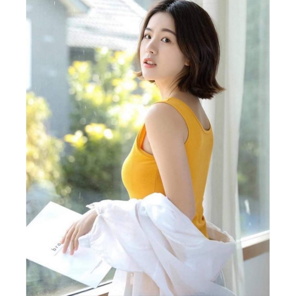 Áo thun sát nách nữ chất liệu cotton co giản form ôm tôn dáng 38kg-53kg