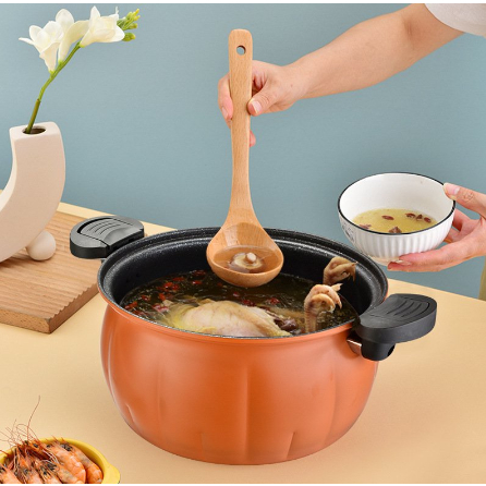 Nồi Áp Suất Bí Ngô Chống Dính 8L Thông Minh - Nồi Hầm 4in1 Hầm Gà, Cháo, Nồi Chiên, Xào Nấu Đa Năng