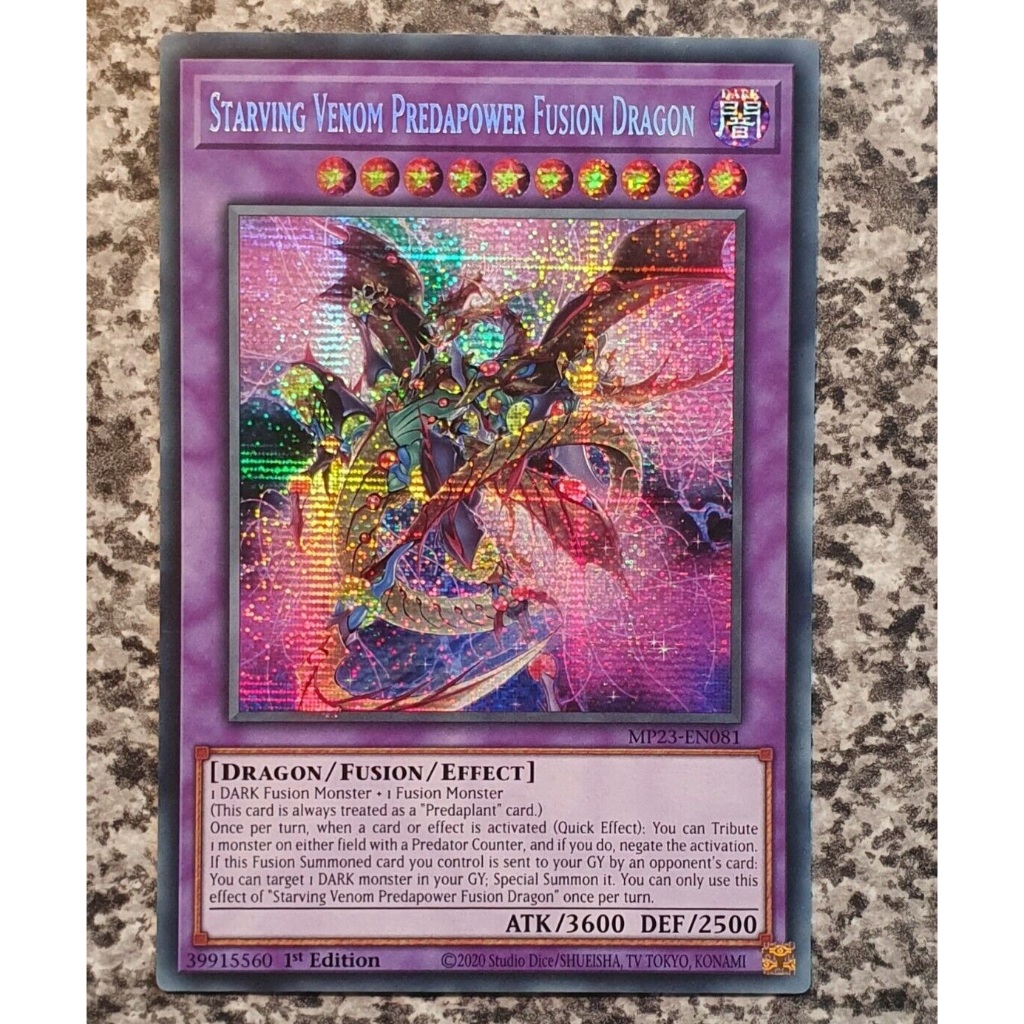 Bài Yugioh OCG - Starving Venom Predator Predapower Fusion Dragon