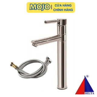 Vòi rửa mặt đồng mạ crom cao cấp vòi lavabo cao 30cm chính hãng selta