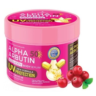 Serum dưỡng kích trắng toàn thân alpha arbutin collagen body serum uv protection spf50 thái lan 500g