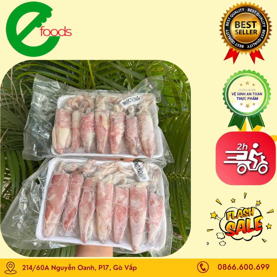 Mực Trứng Thiên Nhiên 1KG Net 8 Tươi Ngon