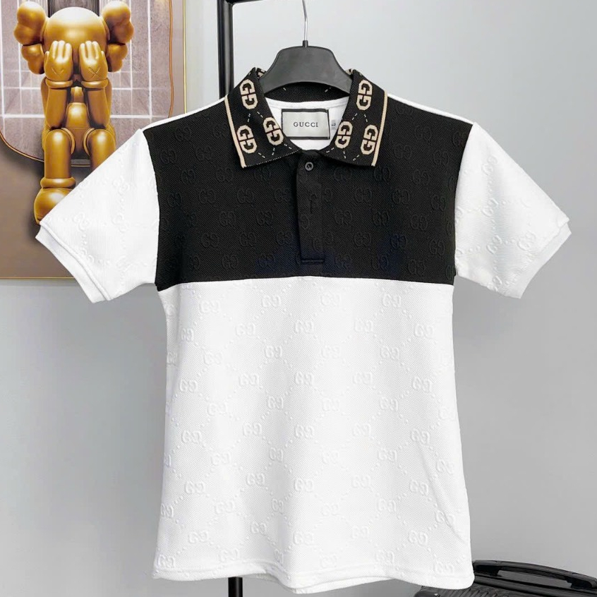 Áo thun nam có cổ, áo thun polo nam, vải cá sấu cotton cao cấp cam2023