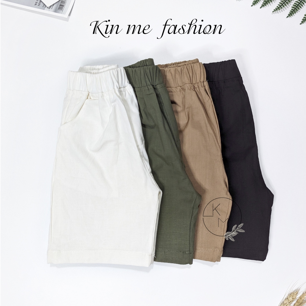 Quần đùi trẻ em vải Kaki cho bé từ 10-35kg