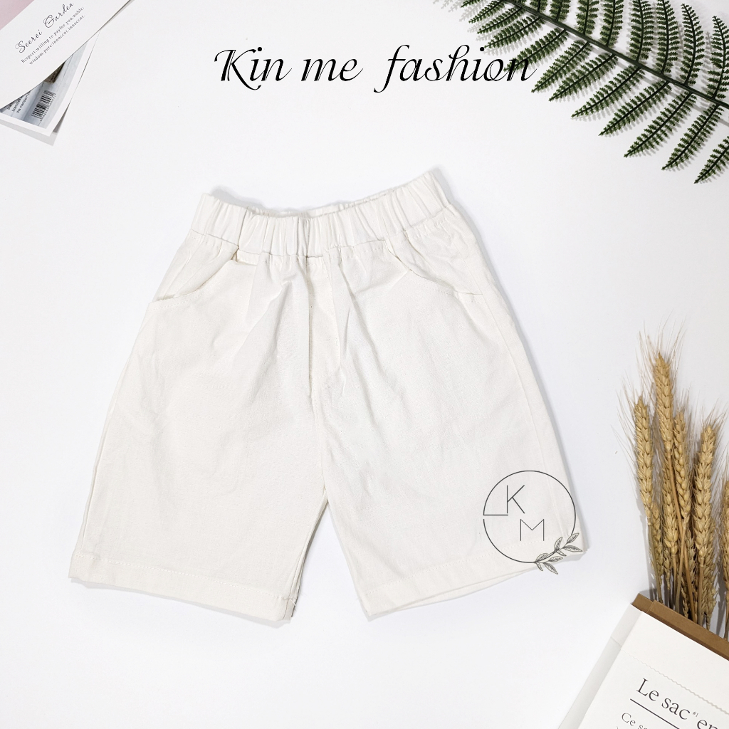 Quần đùi trẻ em vải Kaki cho bé từ 10-35kg