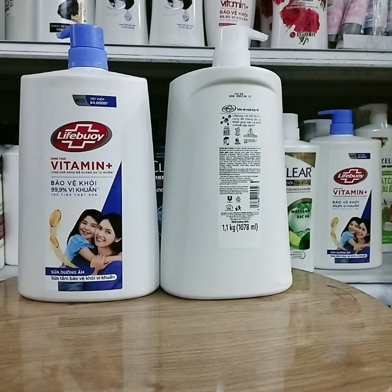 Sữa tắm Lifebuoy 1,1kg bảo vệ và chăm sóc da tốt hơn.