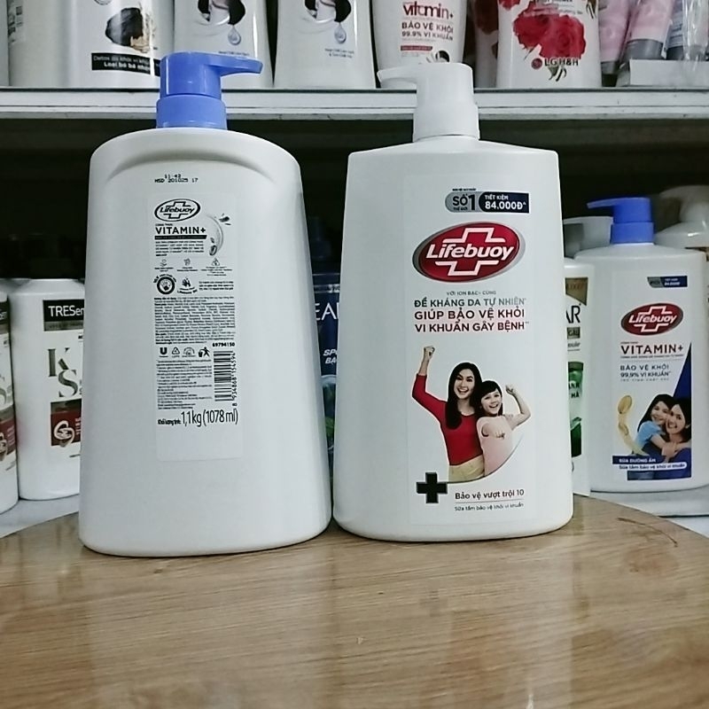 Sữa tắm Lifebuoy 1,1kg bảo vệ và chăm sóc da tốt hơn.