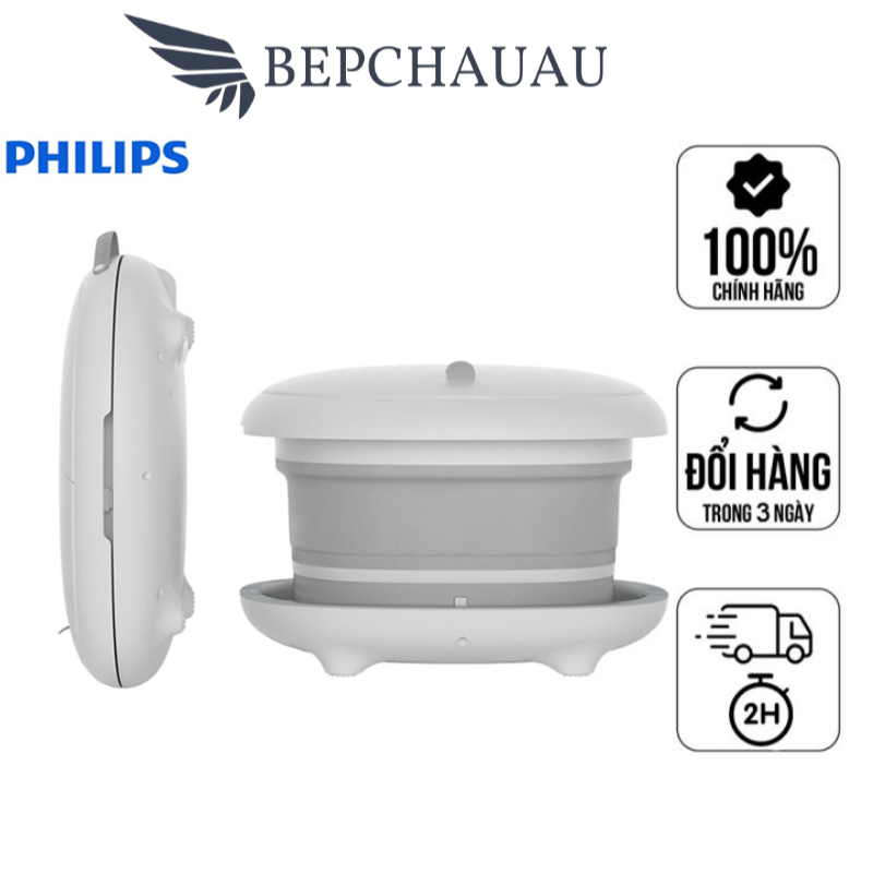 Bồn Ngâm Chân PHILIPS PPM3101F, Chậu Mát Xa Chân, Giúp Lưu Thông Khí Huyết, BH 12 Tháng, Bepchauau