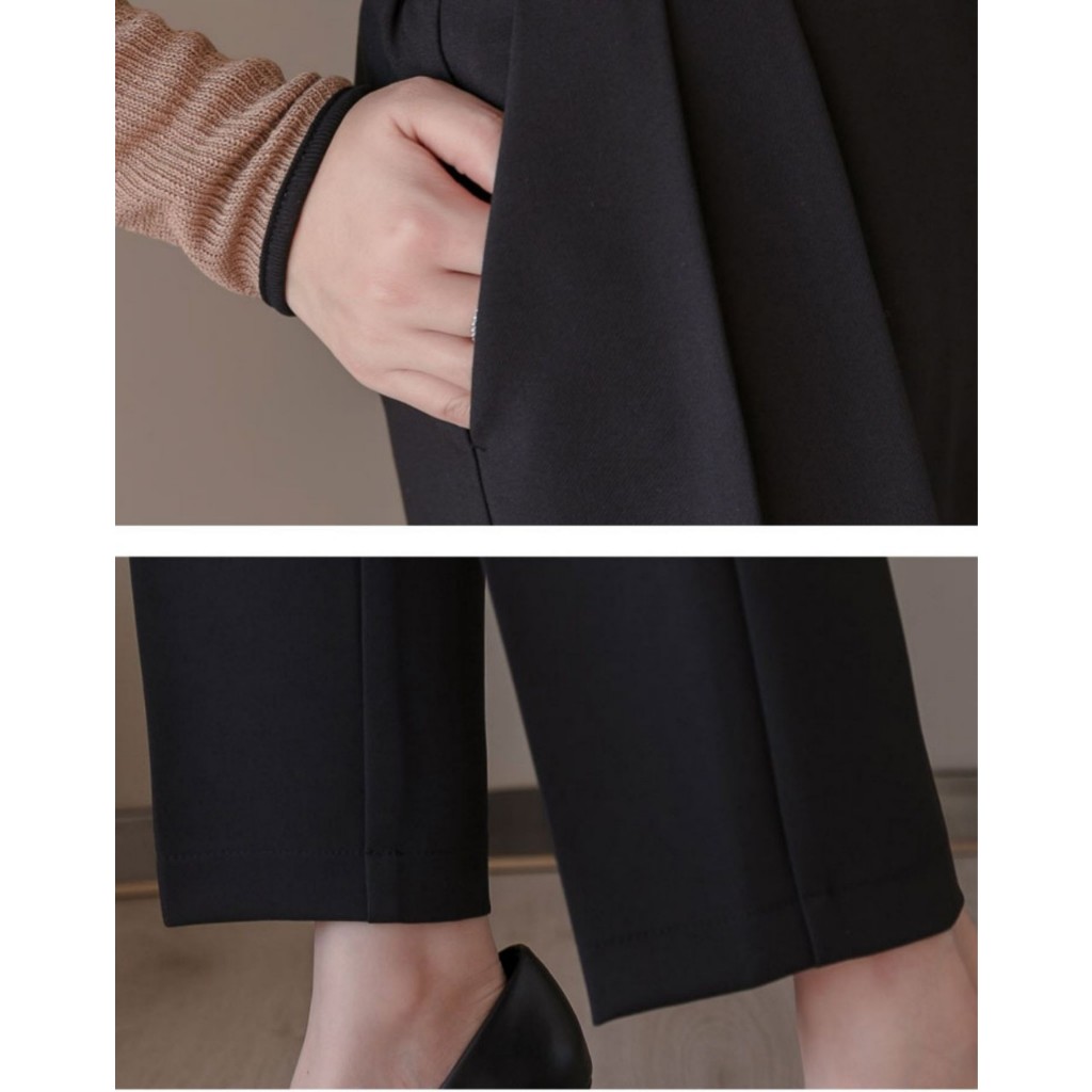 📞FREESHIP💥 Quần Baggy 3 Cúc Cạp Cao 7 Phân Chất Tuyết Mưa Dày Dặn Thoáng Khí Co Giãn Nhẹ Không Nhăn Không Phai Màu