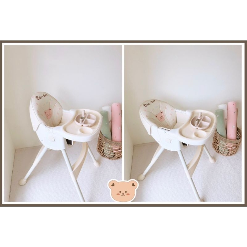 Mẫu mới - Ghế ăn dặm Bar - Rot Tặng kèm bánh xe đa chức năng dành cho bé