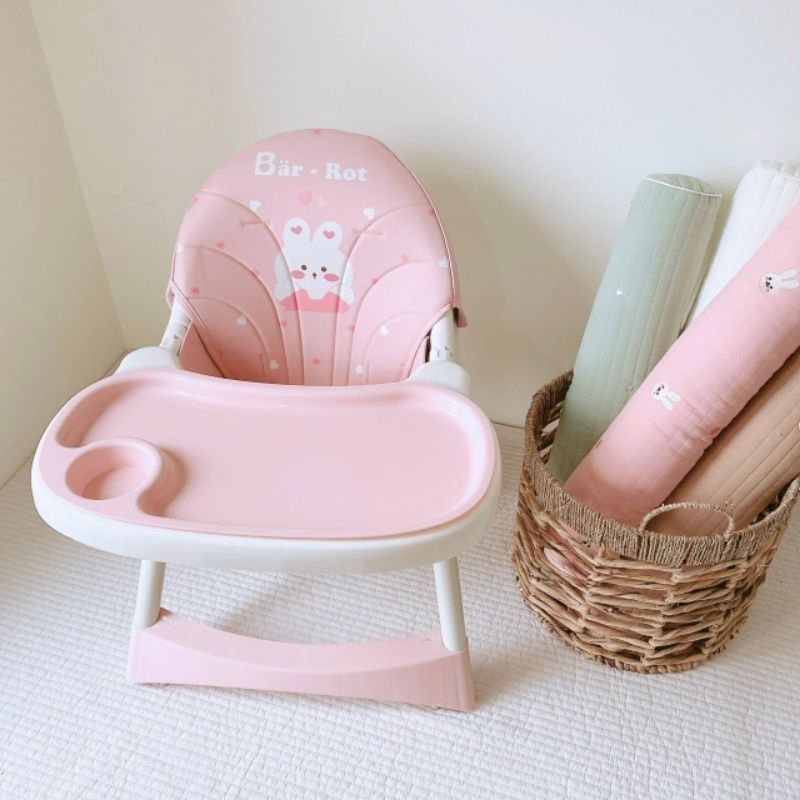 Mẫu mới - Ghế ăn dặm Bar - Rot Tặng kèm bánh xe đa chức năng dành cho bé