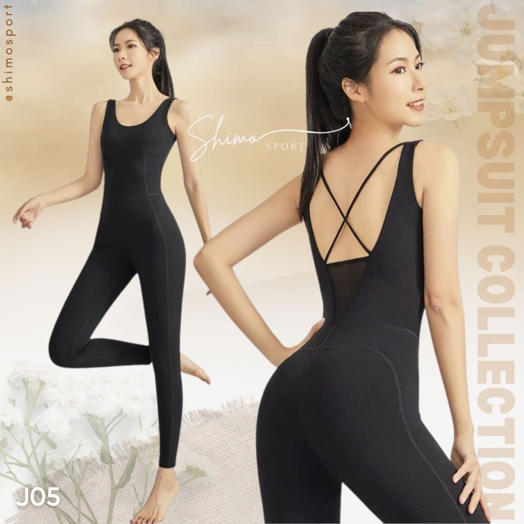 Jumpsuit nữ J05 hàng Quảng Châu cao cấp MÀU ĐỎ GẠCH 2023 vải co giãn 4 chiều, chuyên tập Gym Yoga