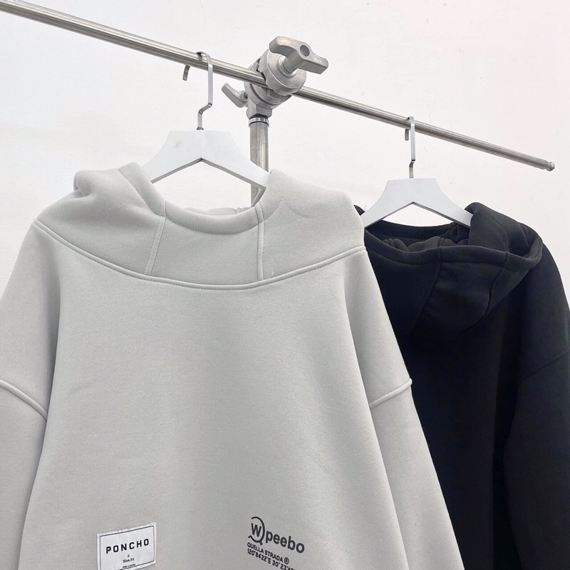 Áo hoodie nỉ lót bông Poncho_HT.Store96
