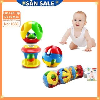 Lục Lạc Xúc Xắc Tập Bò 3 Món Cho Bé