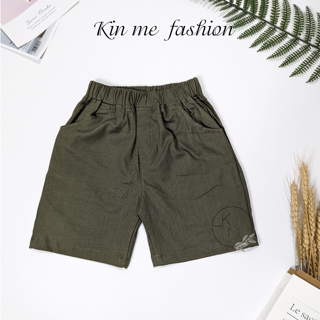 Quần đùi trẻ em vải Kaki cho bé từ 10-35kg