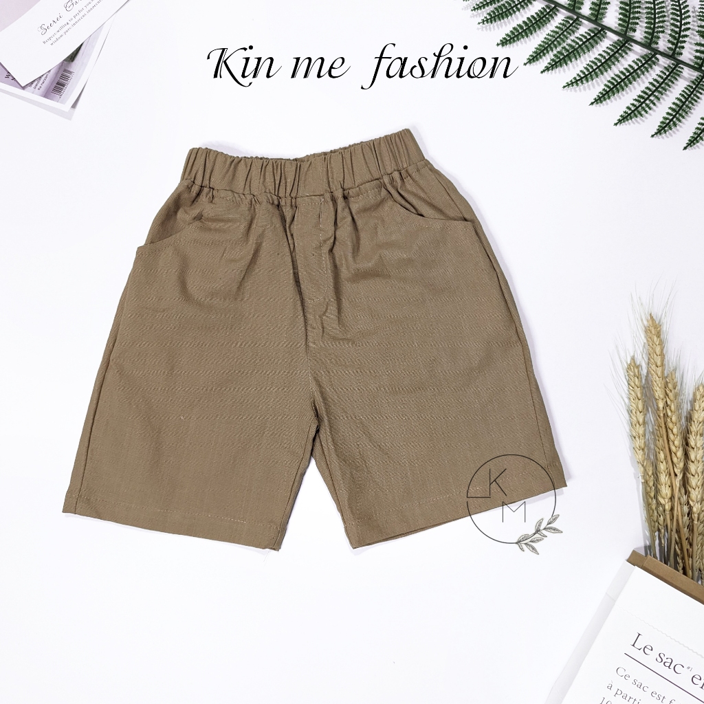 Quần đùi trẻ em vải Kaki cho bé từ 10-35kg