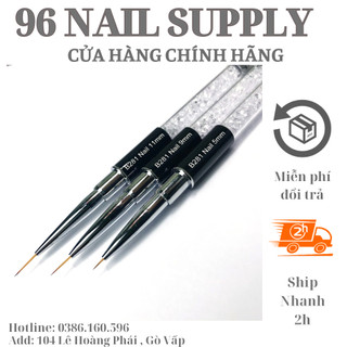Cọ vẽ nét - cọ râu vẽ nét cán đá 3 size 5mm 9mm 11mm
