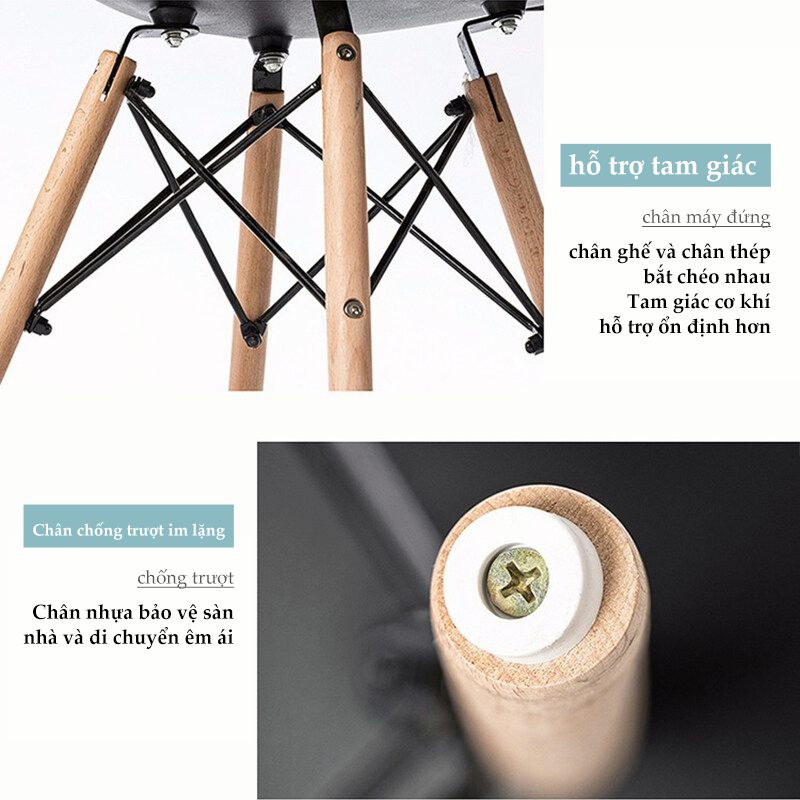 Ghế Eames Ngồi Tựa Lưng Ngồi Làm Việc, Học Bài, Đọc Sách Tiện Lợi