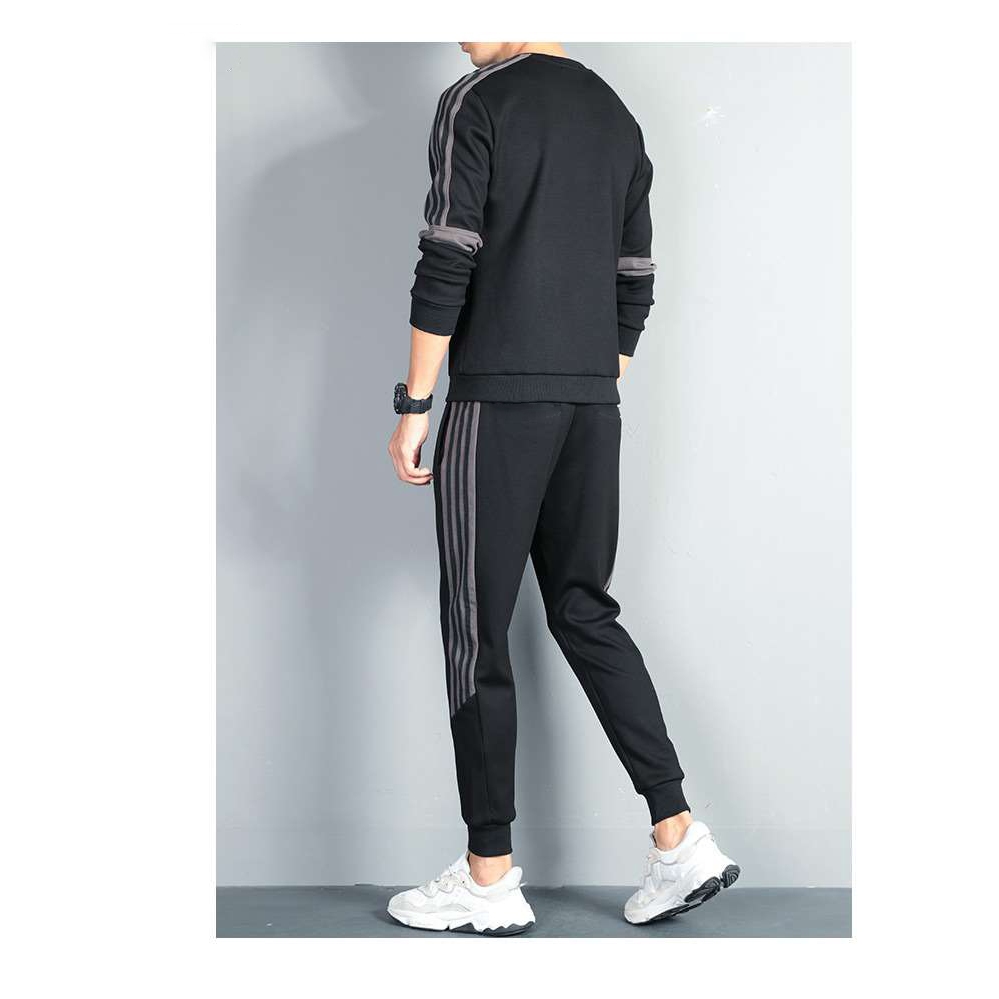 Bộ thể thao nam dài tay chất Poly 2 da dày dặn mặc nhà chơi thể thao THE1975 Logo thêu