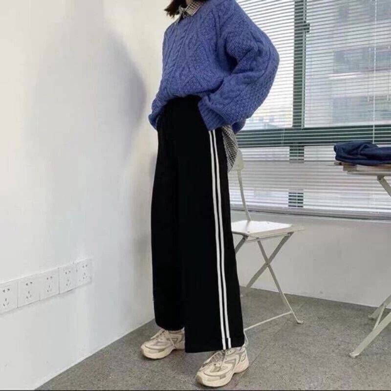 Quần thể thao nam nữ 3 sọc dáng xuông chất umi hàn loại 1