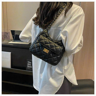 Túi kẹp nách đeo chéo size 20 ô trám da mềm đẹp hàng qc