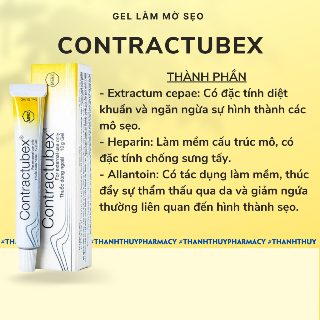 GEL BÔI MỜ SẸO CONTRACTUBEX  - NHẬP KHẨU CHÍNH HÃNG TỪ ĐỨC