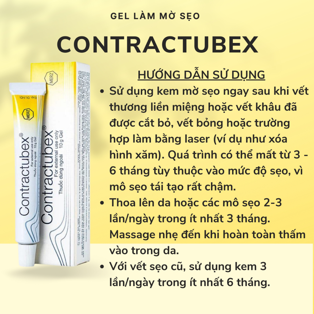 GEL BÔI MỜ SẸO CONTRACTUBEX  - NHẬP KHẨU CHÍNH HÃNG TỪ ĐỨC