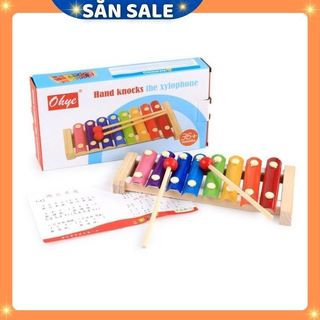 Bộ Nhạc Cụ Đàn Gỗ Kim Loại Sắc Màu Cho Bé