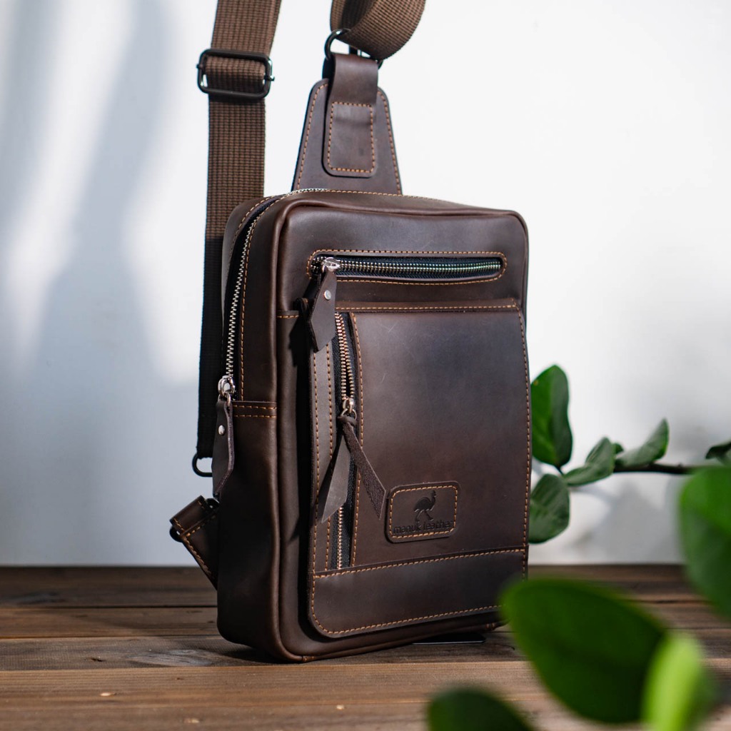 Túi đeo chéo da bò ipad 11in Manuk Leather