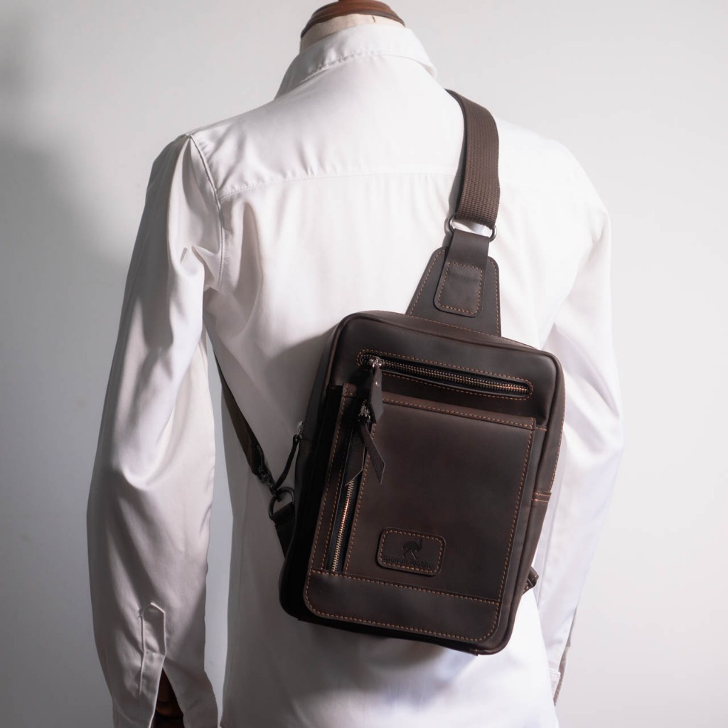 Túi đeo chéo da bò ipad 11in Manuk Leather