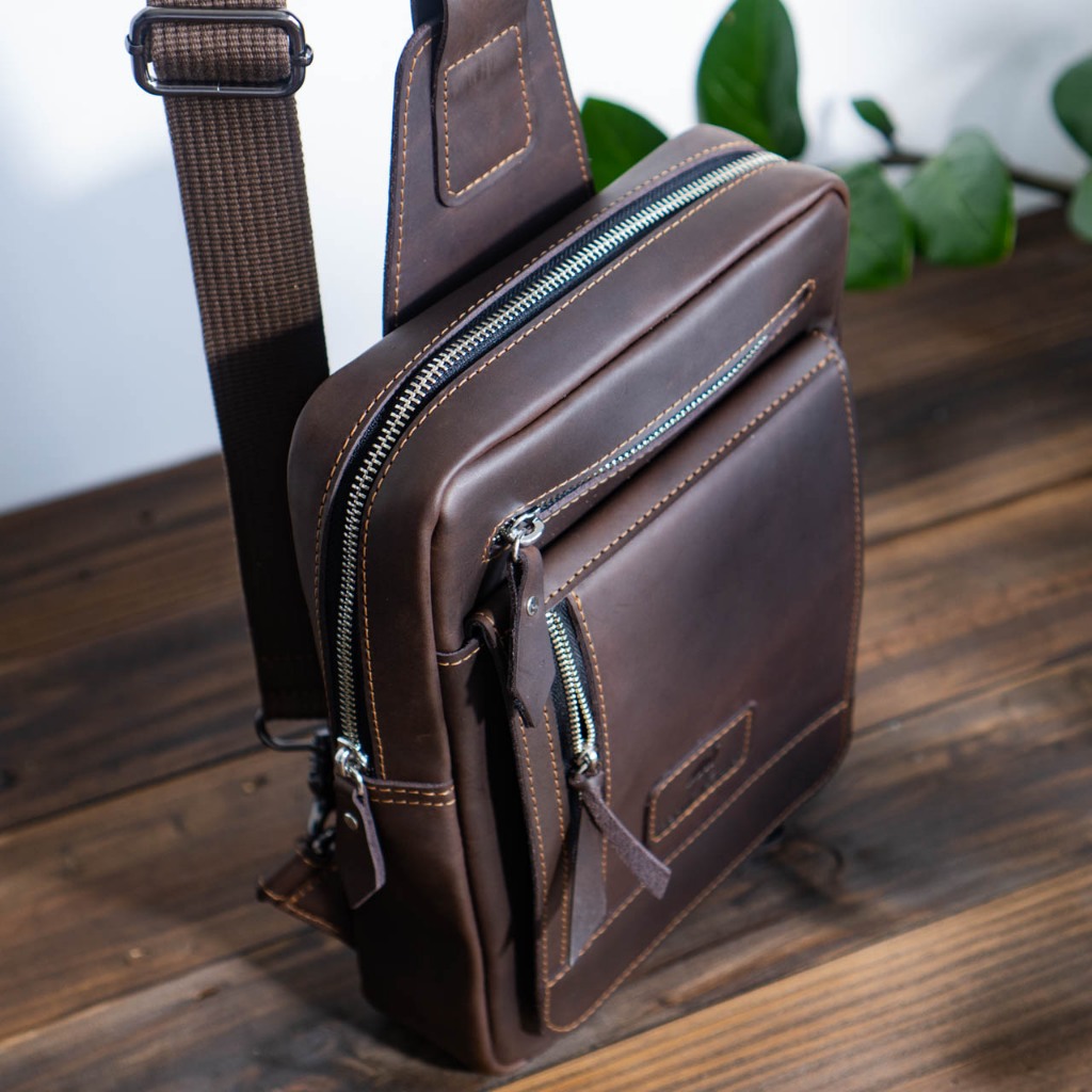 Túi đeo chéo da bò ipad 11in Manuk Leather