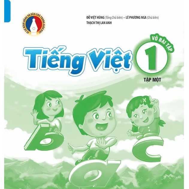 SGK Vở bài tập toán tiếng việt tập viết lớp 1 bình đẳng và dân chủ cùng 1 vỉ bút chì màu